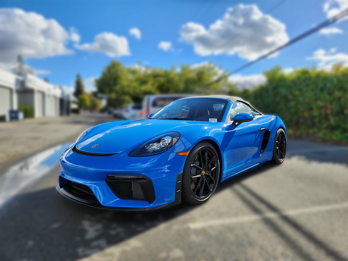 Paint protection film being applied to a vehicle at Golden State in San Jose